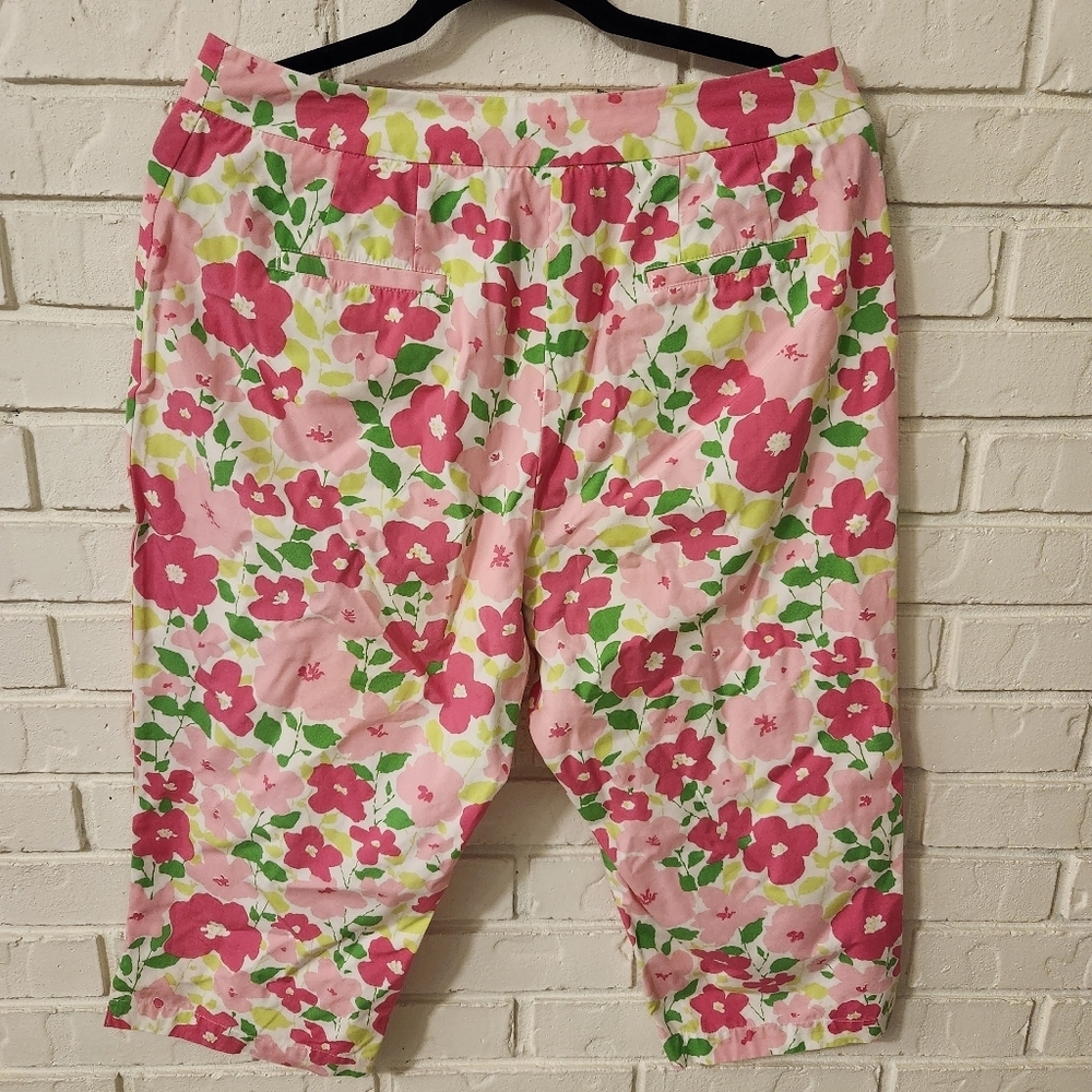 Liz Claiborne Pink and Green Floral Pants - Picture 5 of 5
